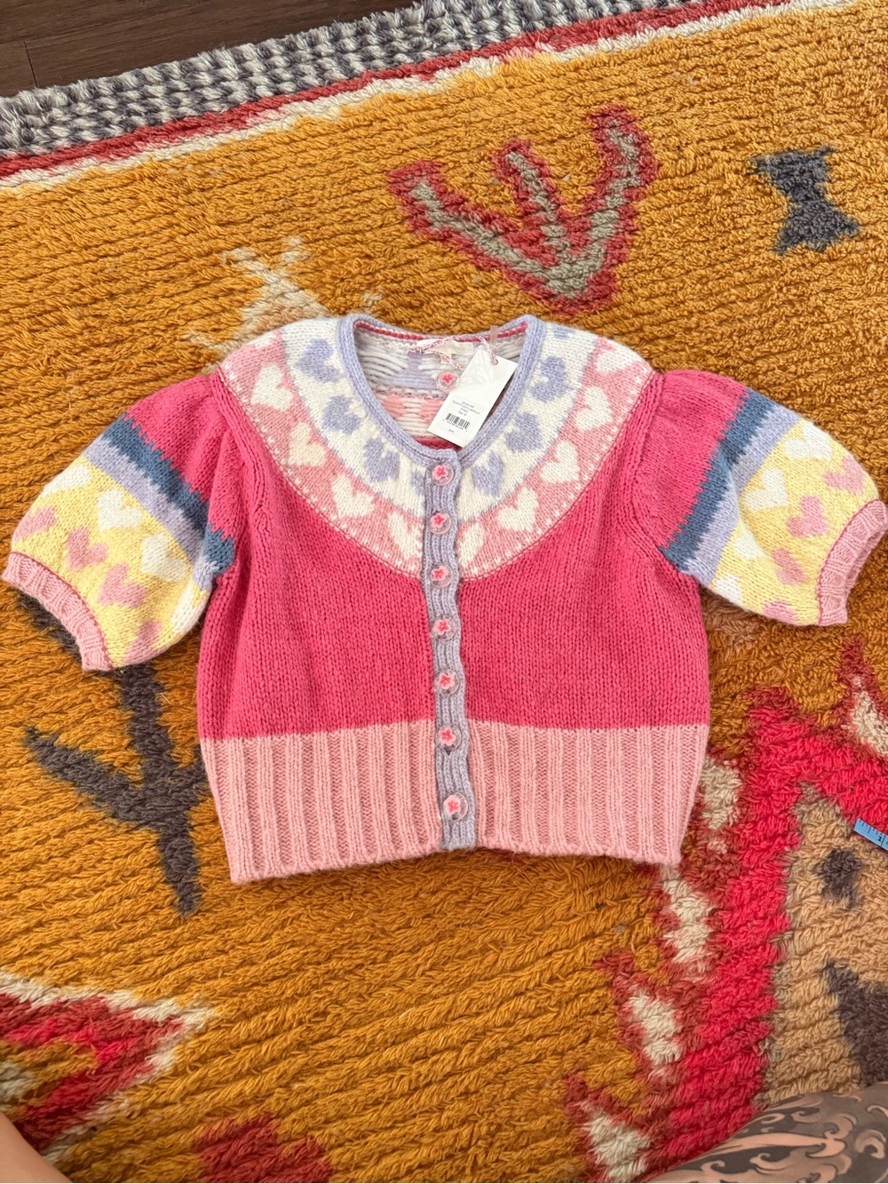 Love shack fancy Trinity crop cardigan sweater top
